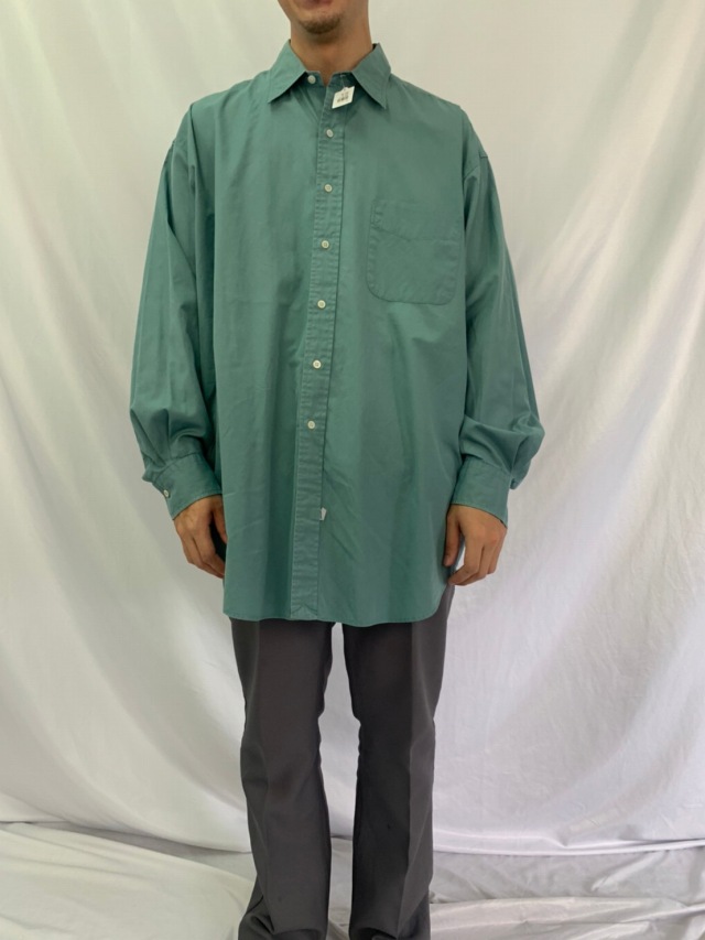 ヴィンテージ　ポロラルフローレン　長袖シャツ　XL 薄緑 90s