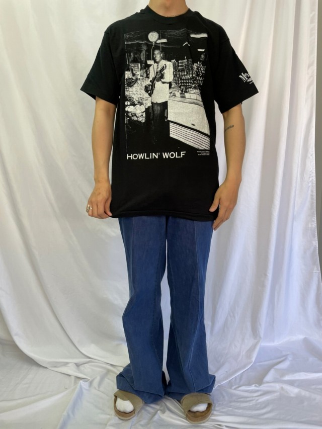 90's HOWLIN' WOLF USA製 ブルースシンガー プリントTシャツ L