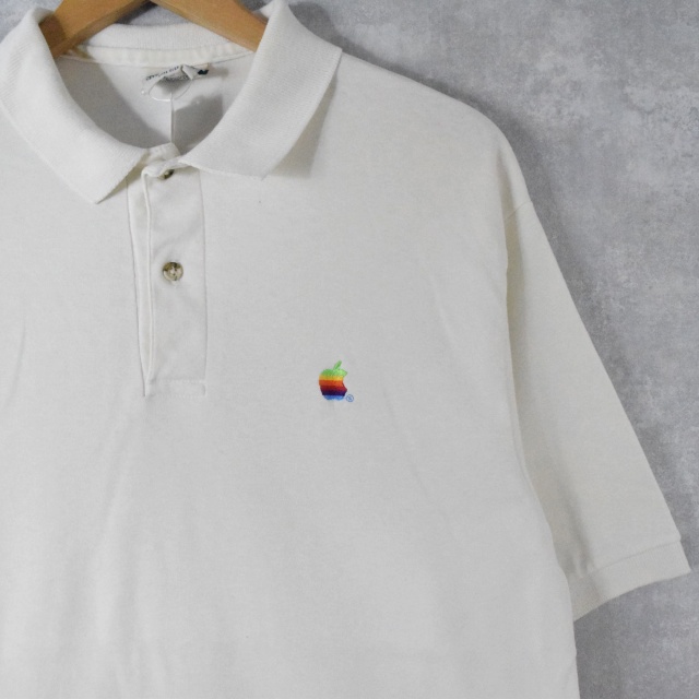 90's Apple USA製 ロゴ刺繍 ポロシャツ XL