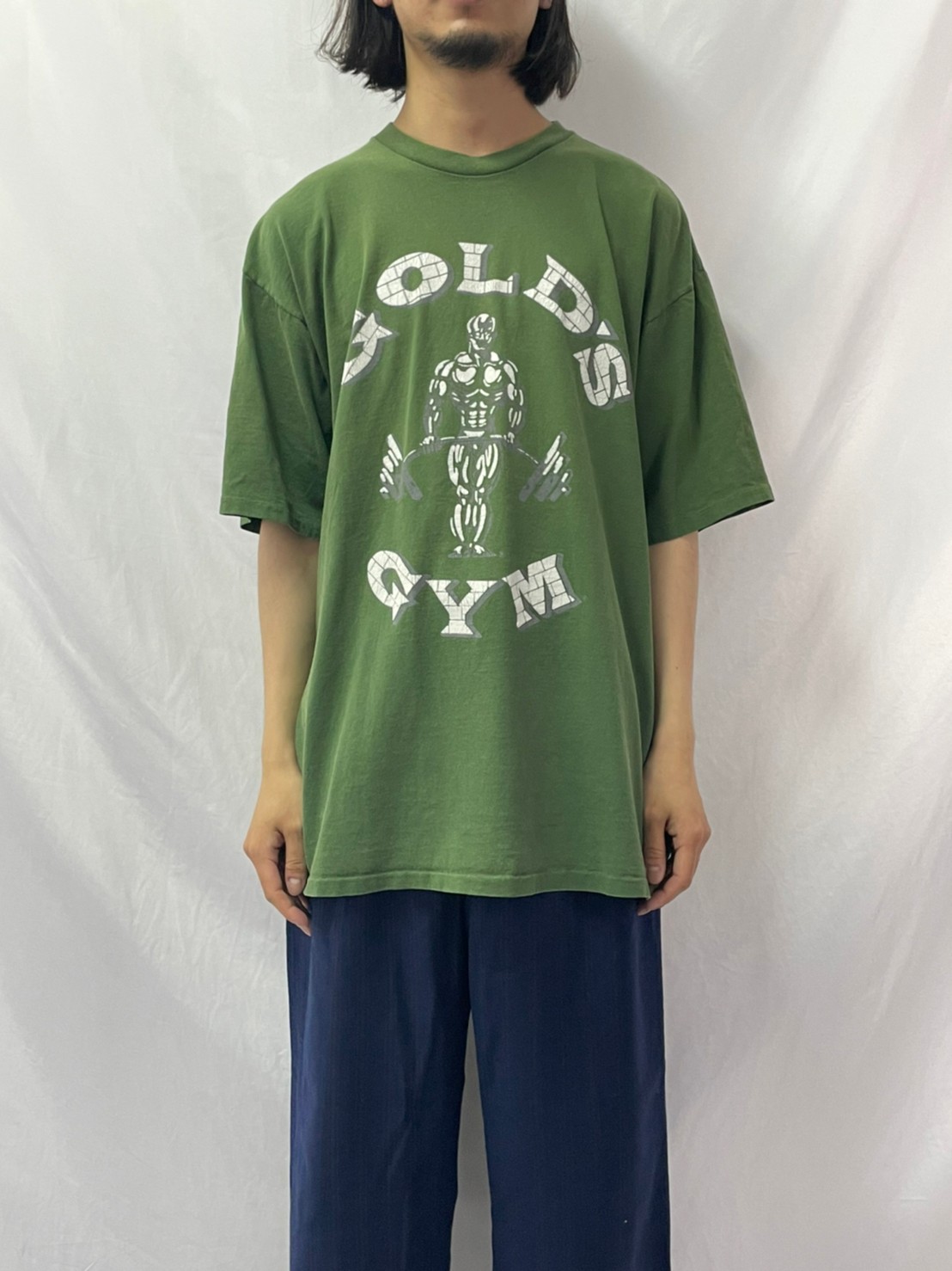 90's GOLD'S GYM USA製 ロゴプリントTシャツ XL [106979]