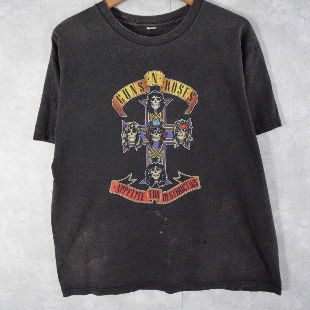 80~90年代 GUNS N' ROSES ガンズアンドローゼズ バンドTシャツ バンT メンズL ヴィンテージ /evb002109