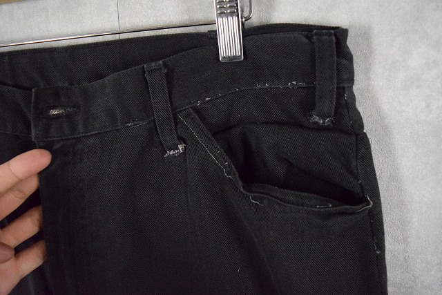 60s デッドストック LEVI'S リーバイス800G 黒カツラギ ビッグE (BLACK W27 L27) ブラック - 7th