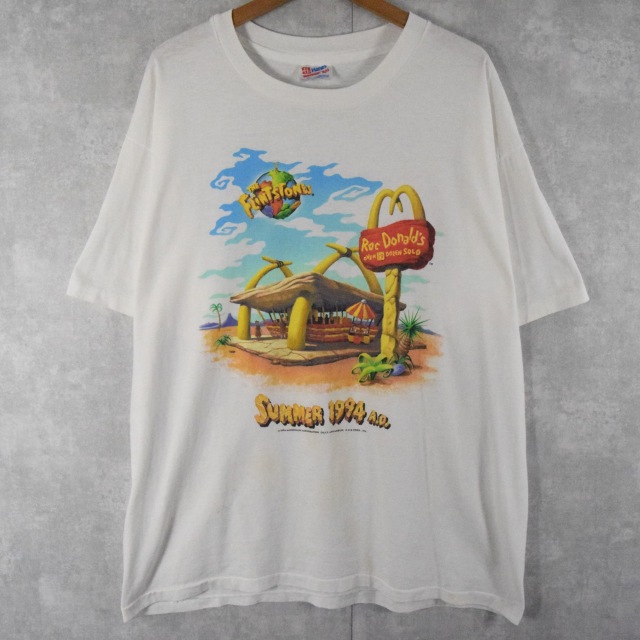 90's THE FLINTSTONES USA製 キャラクタープリントTシャツ XL
