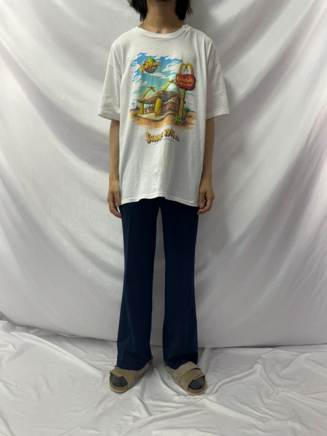 90s《US》フリントストーン キャラクタープリント Tシャツ メンズXL