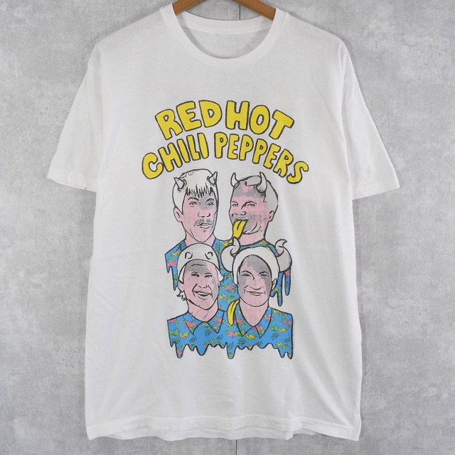 2017 RED HOT CHILI PEPPERS バンドプリントTシャツ