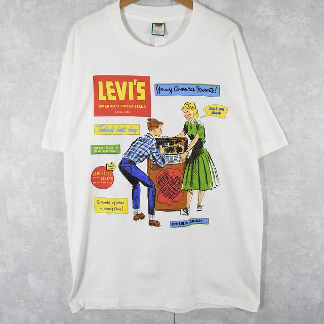 90's Levi's USA製 イラストプリントTシャツ L DEADSTOCK