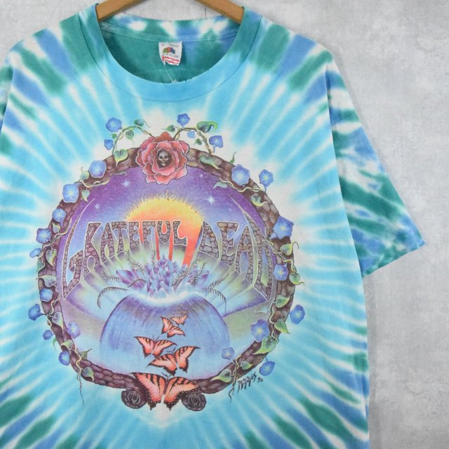 90's GRATEFUL DEAD SPRING TOUR-92 USA製 タイダイロックバンドツアーTシャツ XL