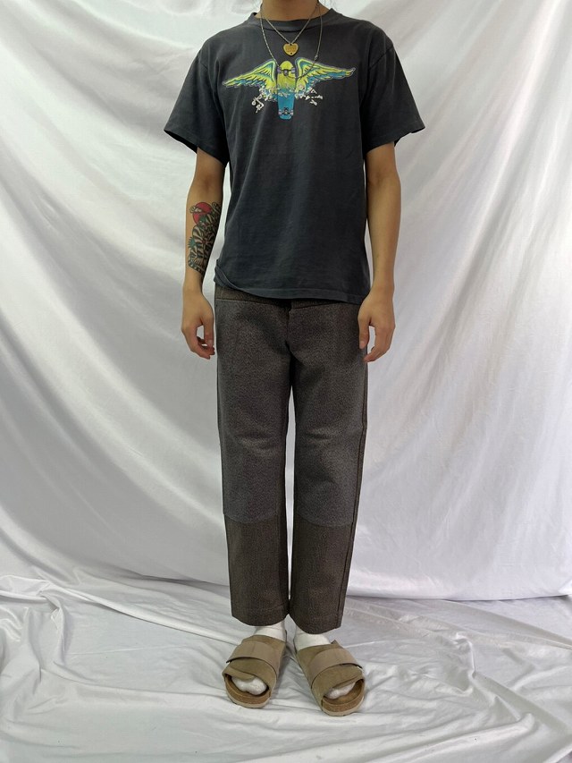 w29 【デニムとミリタリーカーゴのリメイク❗】再構築パンツ‼️裾幅175cm