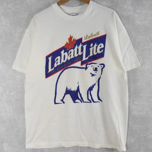 90's Labatt Lite しろくまイラスト ビールメーカーTシャツ XL