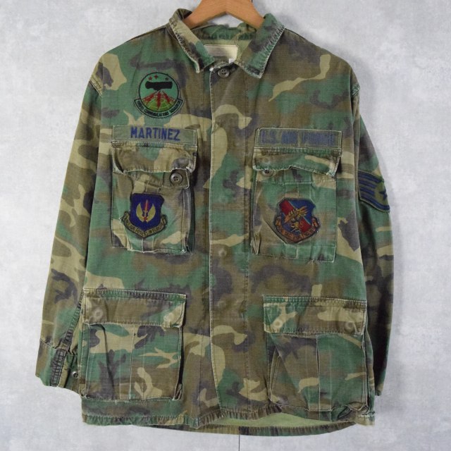 80's U.S.ARMY ウッドランドカモ ジャングルファティーグジャケット パッチ付き