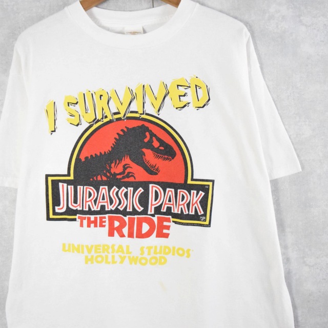 90's JURASSIC PARK THE RIDE USA製 プリントTシャツ XL