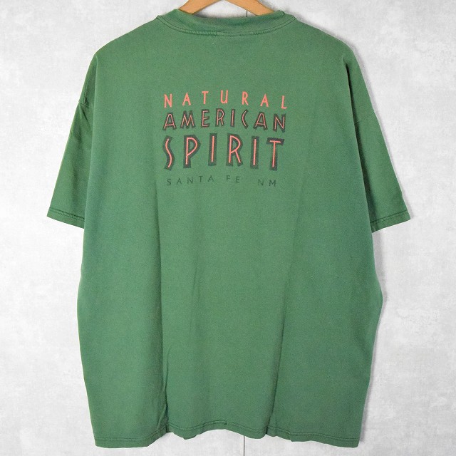 90's AMERICAN SPIRIT タバコロゴプリントTシャツ