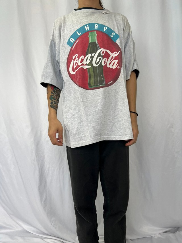 90's Coca-Cola USA製 ダブルフェイスデザイン プリントTシャツ XXL