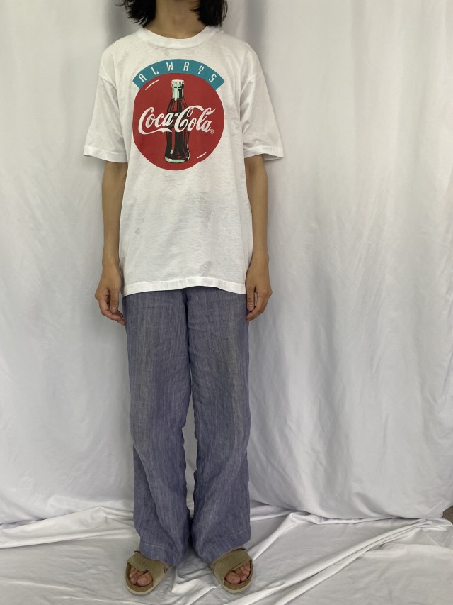 80〜90's Coca-Cola USA製 ロゴプリントTシャツ XL