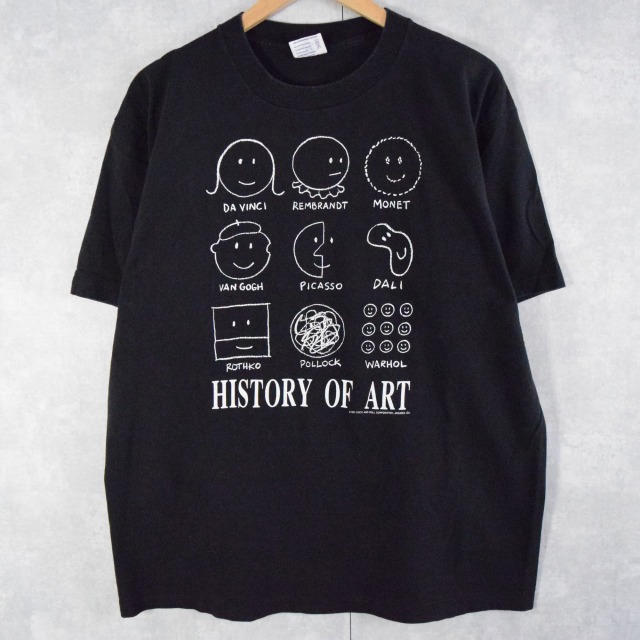 90's HISTORY OF ART USA製 アートプリントTシャツ XL