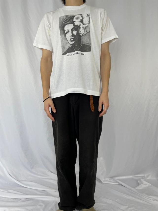 90's BILLIE HOLIDAY USA製 ジャズシンガーTシャツ L