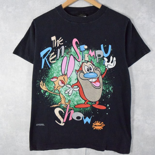90's The Ren and Stimpy Show USA製 キャラクターTシャツ M