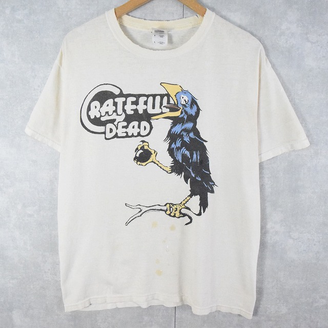 GRATEFUL DEAD カラスイラスト ロックバンドTシャツ L [109448]