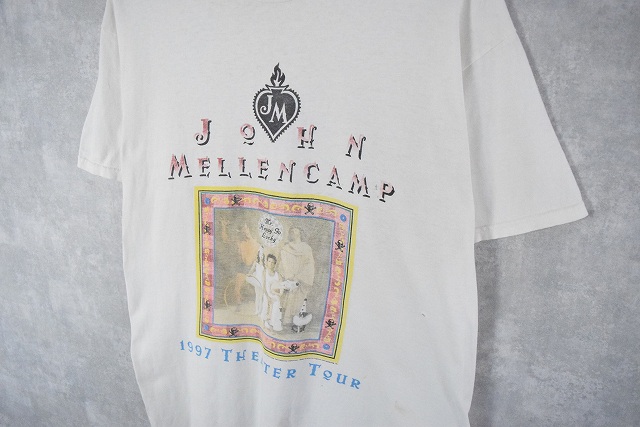80年代 スクリーンスターズ SCREEN STARS JOHN MELLANCAMP ジョンメレンキャンプ 両面プリント バンドTシャツ バンT メンズM ヴィンテージ /eaa348429