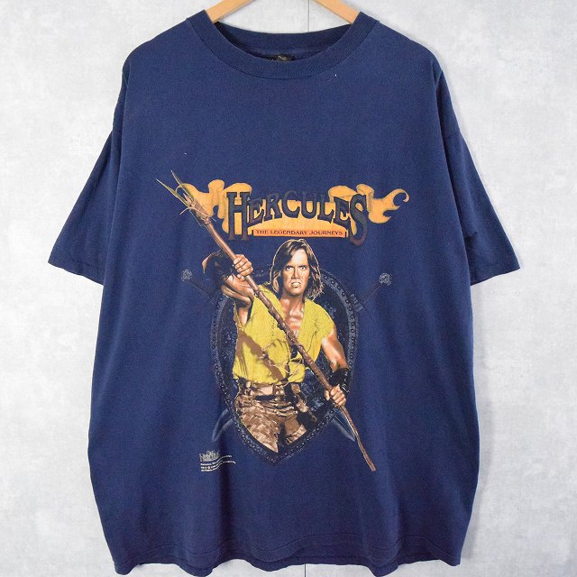 【SALE】90's HERCULES The Legendary Journeys USA製 テレビドラマプリントTシャツ XXXL