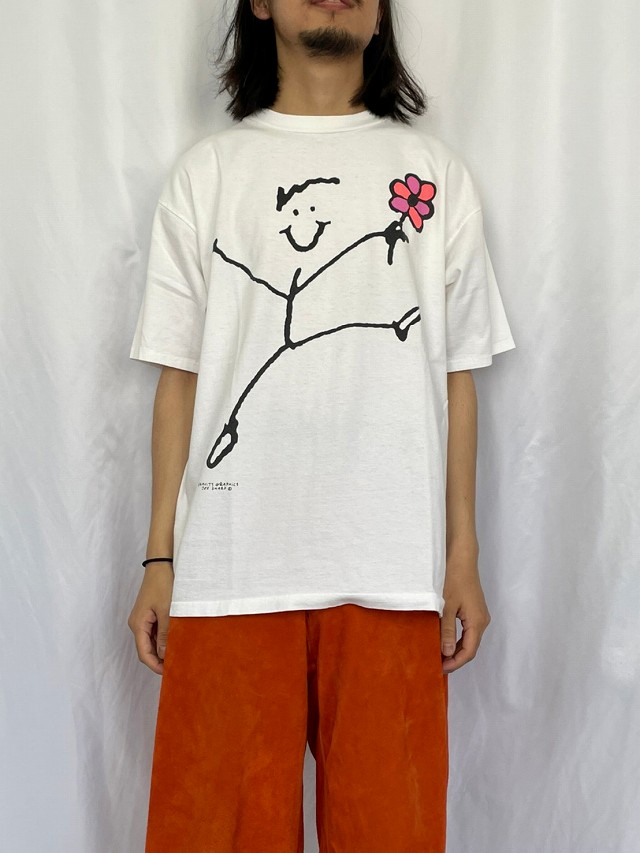90's GRAVITY GRAPHICS USA製 イラストプリントTシャツ XL