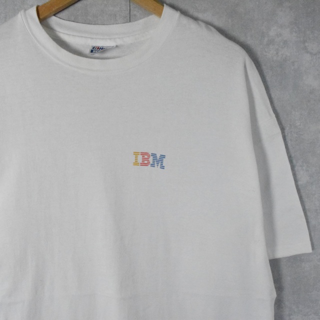 90s IBM Tシャツ ボロ テック系 シングルステッチ   XL 白