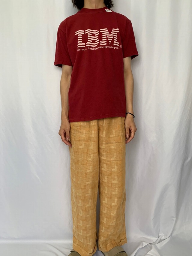 90's IBM USA製 IT企業ロゴプリントTシャツ L