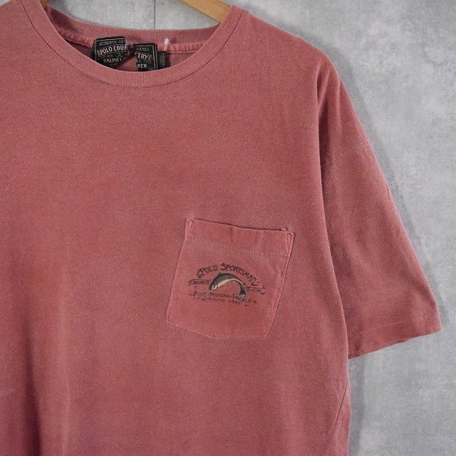 80〜90's Ralph Lauren POLO COUNTRY USA製 ポケットTシャツ M