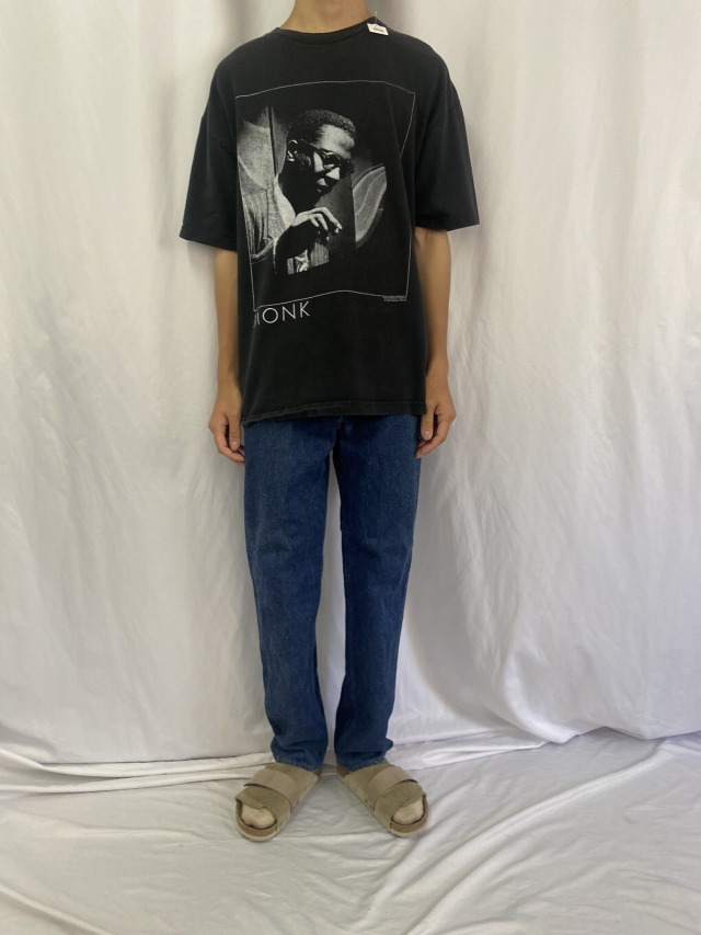 90s VINTAGE Tシャツ セロニアス・モンク JAZZ XL 黒古着屋keiTシャツ