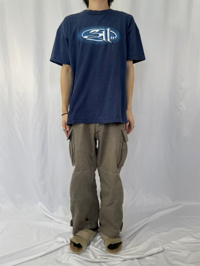 90's 311 ロゴ×エイリアン ミクスチャーロックバンドTシャツ XL