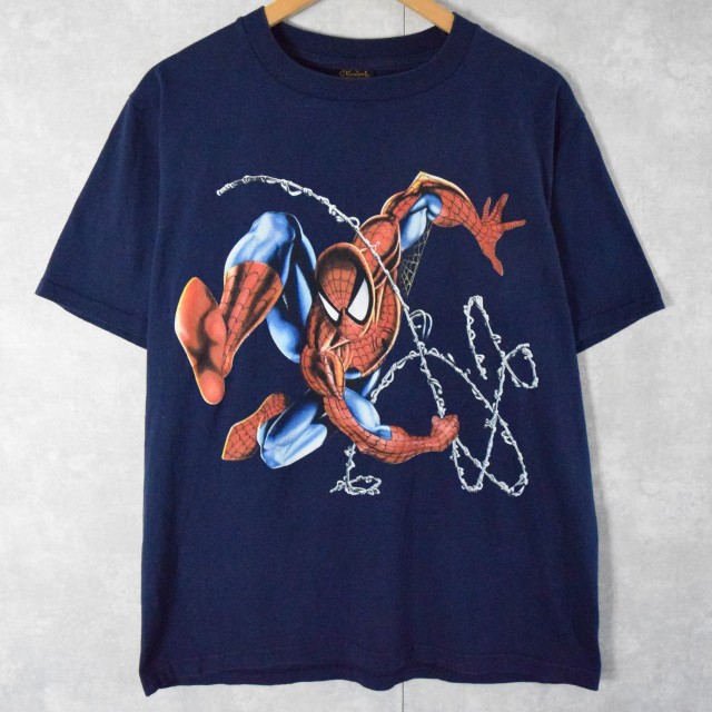 90's MARVEL SPIDER-MAN USA製 キャラクタープリントTシャツ L