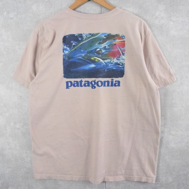 patagonia　トラウト　world trout Tシャツ　Ｌ　白