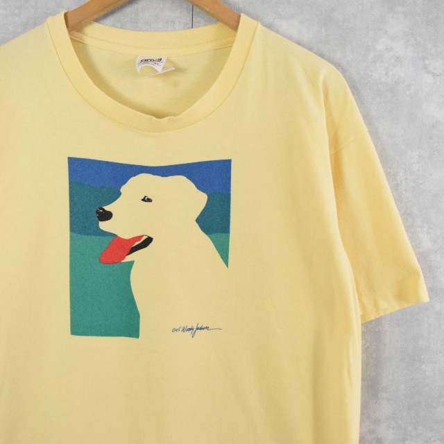 90's USA製 犬イラストTシャツ XL