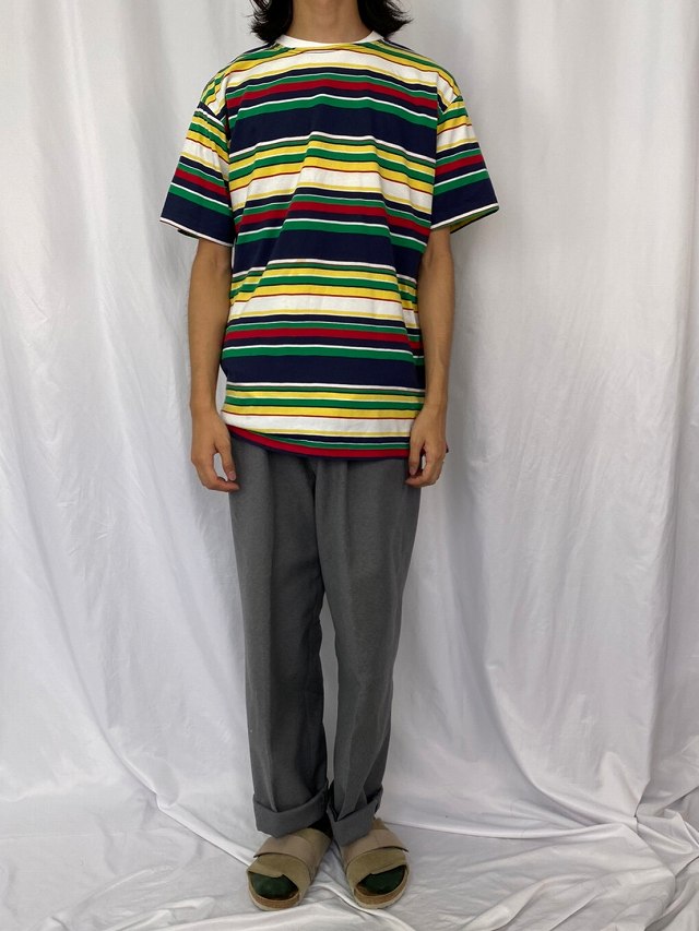 90年代 90s 台湾製 マルチカラー 半袖 | ビンテージ古着屋Feeet 通販