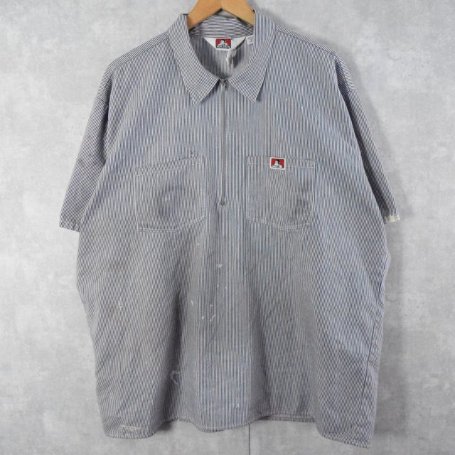 90s vintage ベンデイビス USA製ワークシャツ ヒッコリーストライプ