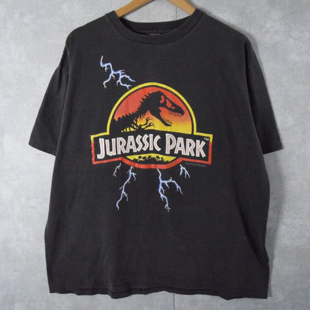 90s ヴィンテージTシャツ ジュラシックパーク ラプター 恐竜 ホワイト 半袖