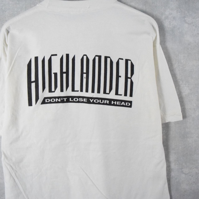 90s vintage Highlander 映画 ムービー Tシャツ tee - メルカリ