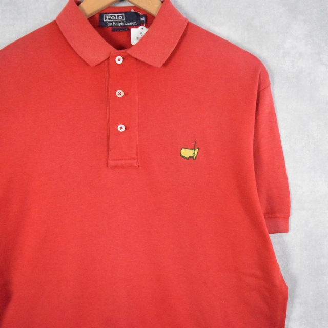 90年代 90s アメリカ製 ポロラルフローレン ゴルフ 赤 レッド 半袖