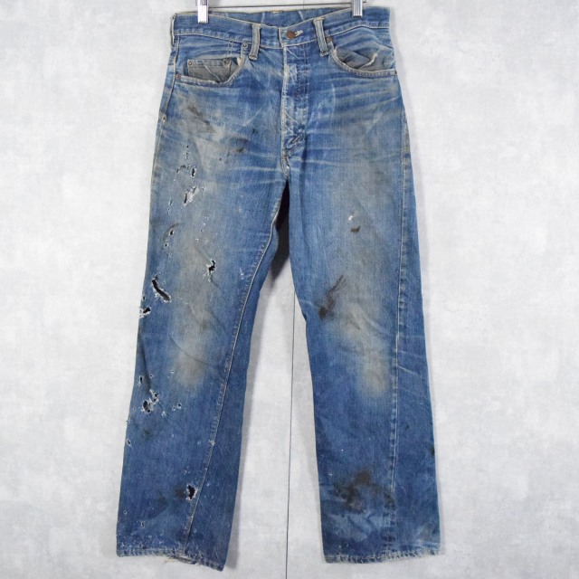 70's LEVI'S 517 BIGE ブーツカットデニムパンツ W31