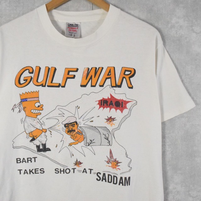 90年代 90s 湾岸戦争 ザ シンプソンズ 白 ホワイト 半袖 | ビンテージ