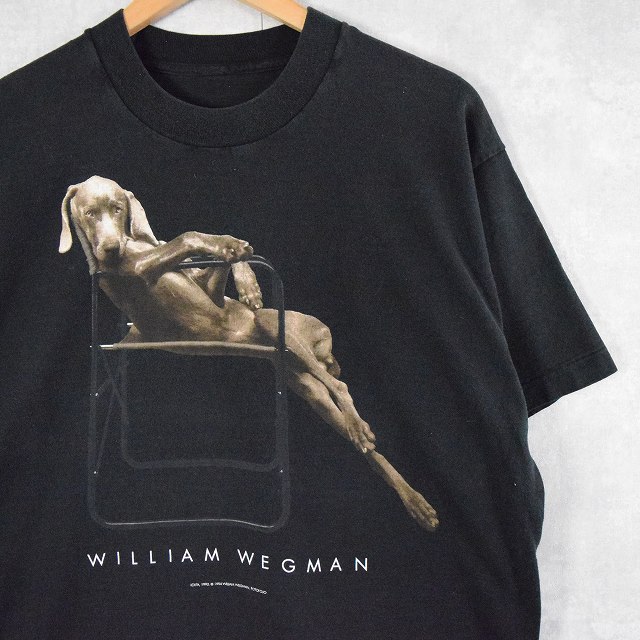 90's WILLIAM WEGMAN アートプリントTシャツ