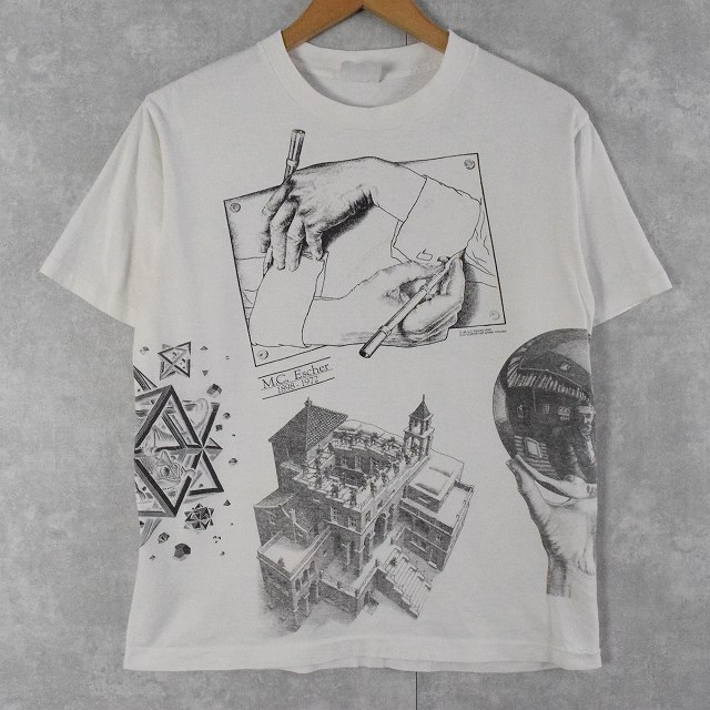 80s MCエッシャー MC Escher ヴィンテージ ホワイト Tシャツ