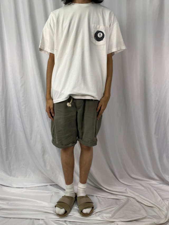 90年代 90s ビリヤード 白 ホワイト 半袖 ビンテージ古着屋Feeet 通販 名古屋 大須 メンズ
