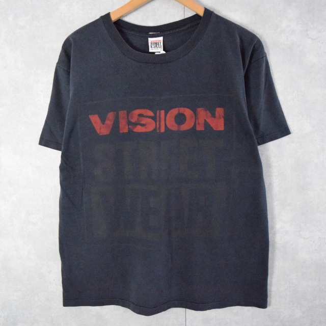 90's VISION STREET WEAR USA製 ロゴプリントTシャツ L