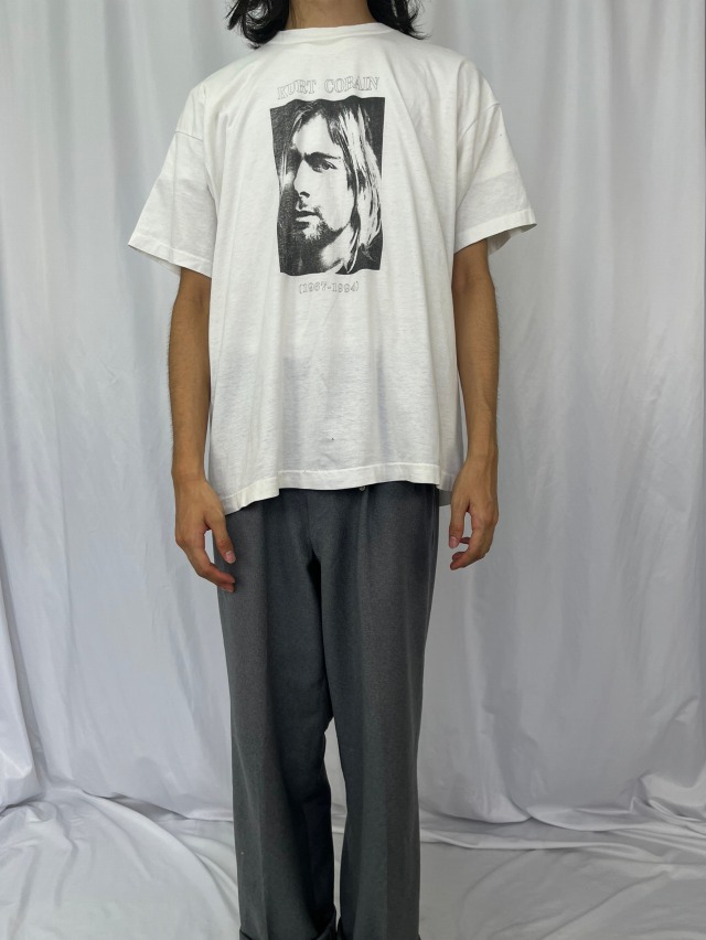 90's KURT COBAIN USA製 "1967-1994" 追悼プリントTシャツ XL