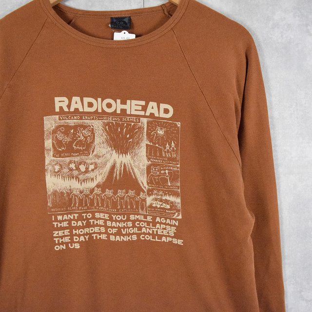 90's RADIOHEAD ロックバンドプリントロンT XXL