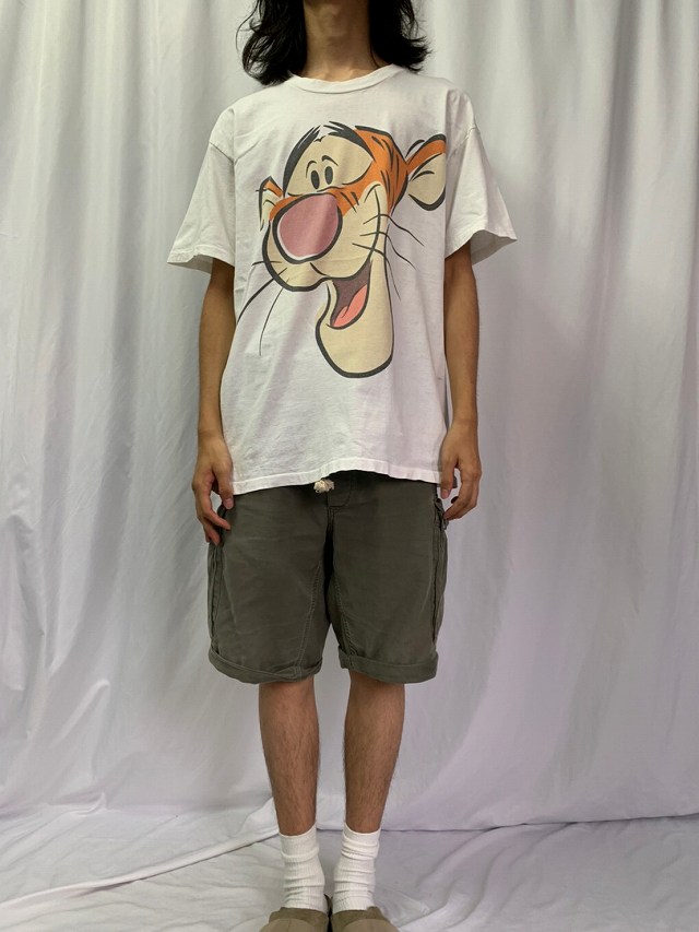 90年代 WALT DISNEY WORLD TIGGER ティガー キャラクタープリントTシャツ メンズXXL ヴィンテージ /eaa313710