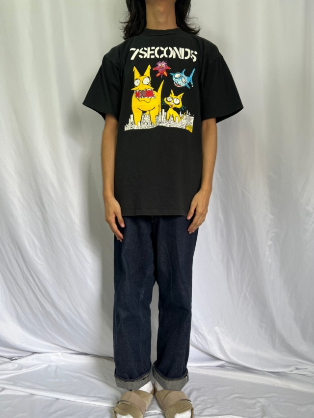 7SECONDS USA製 ハードコアパンクバンドTシャツ XL