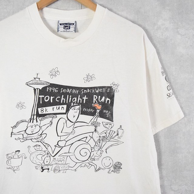 90's Torchlight Run USA製 イベントプリントTシャツ L