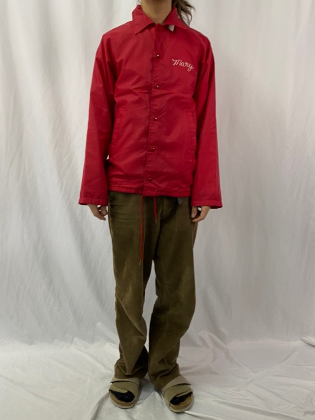 80年代 80s アメリカ製 ナイロンジャケット 赤 レッド 長袖